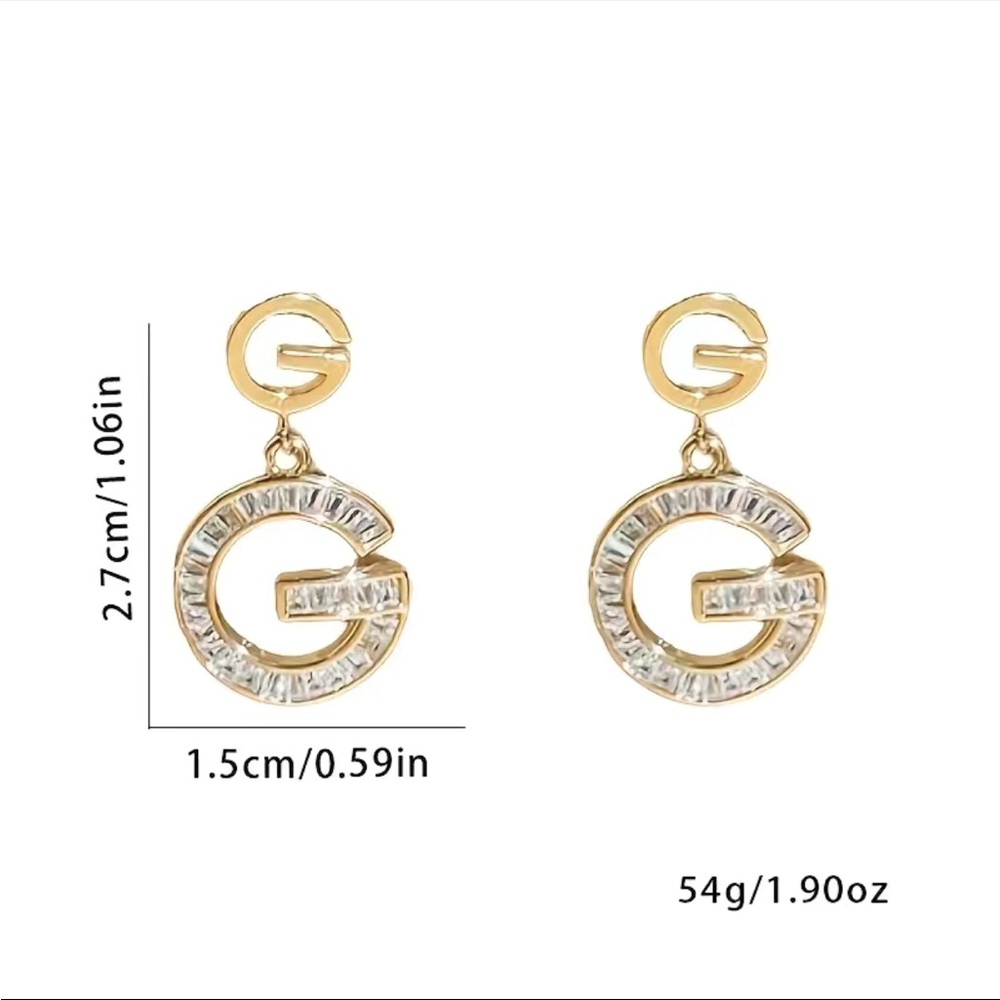Gold Crystal Earrings